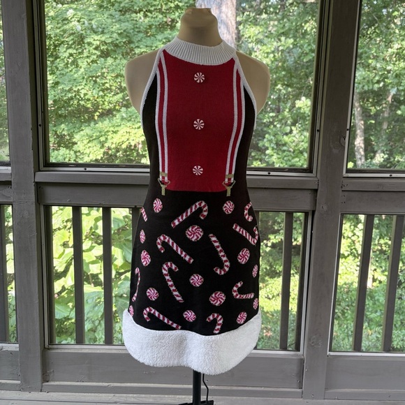 No Boundaries Dresses & Skirts - Christmas Sweater Red and Black Mini Dress